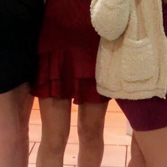 LULUS Red Satin Ruffle Mini Dress - Picture 10 of 10